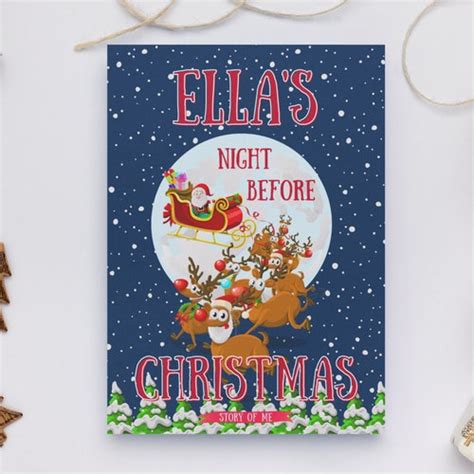The Night Before Christmas Personalized Childrens Book Etsy