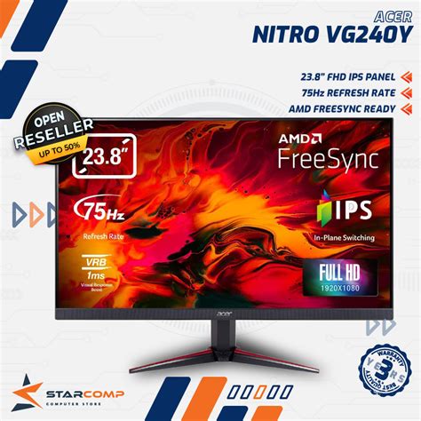 Jual Acer Nitro Vg240y Monitor Gaming 238fhd Freesync Shopee Indonesia