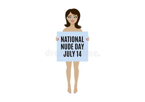 National Nude Day July Holiday Concept Template For Background Banner Card Poster With