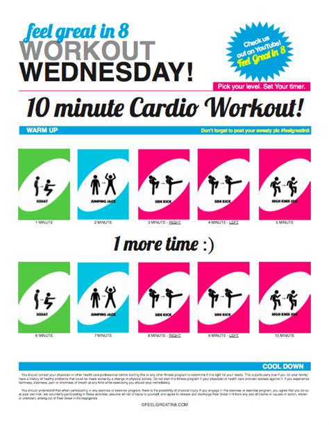 10 minute cardio workout feel great in 8 blog