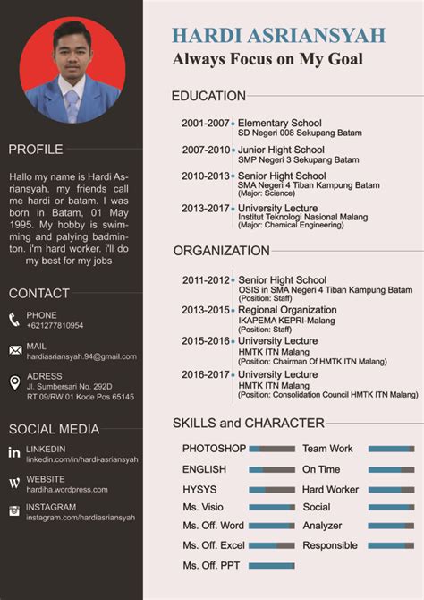 Contoh Cv Lamaran Kerja Yang Baik Menarik Hrd File Doc