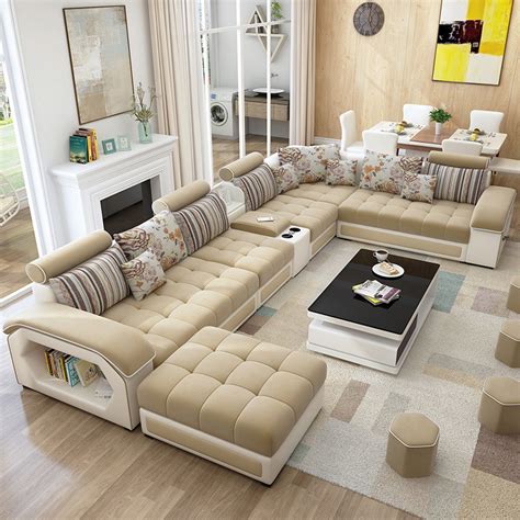 Contemporary Leather Sofa Set L Shaped Sectional Sofa China Leather