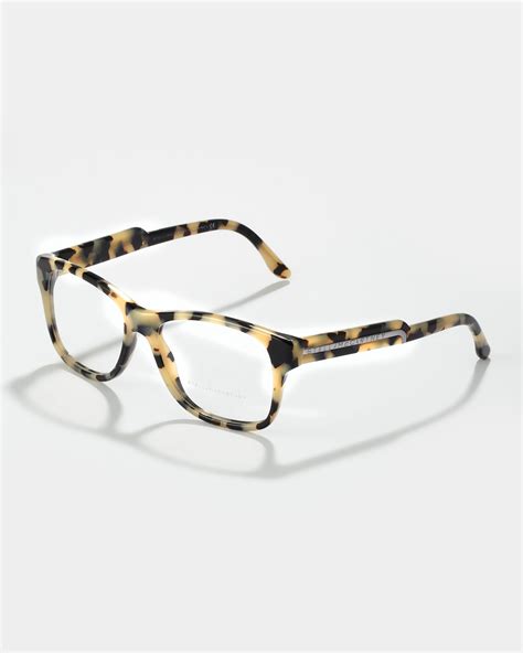 Stella Mccartney Oversized Square Frame Fashion Glasses Gray Tortoise