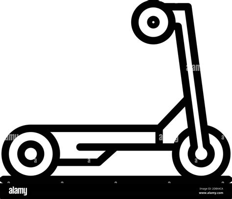 Steel Electric Scooter Icon Outline Steel Electric Scooter Vector Icon