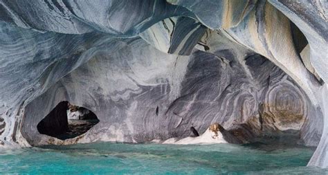 Interior Of Marble Caves General Carrera Lake Chile Peapix