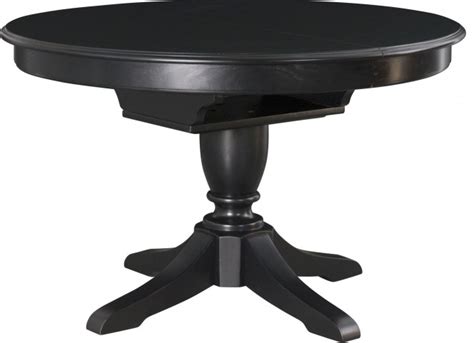 The extending table with a high gloss finish or steel elements is a great choice to modern and glamour interiors. Camden Black Extendable Round Dining Table from American ...