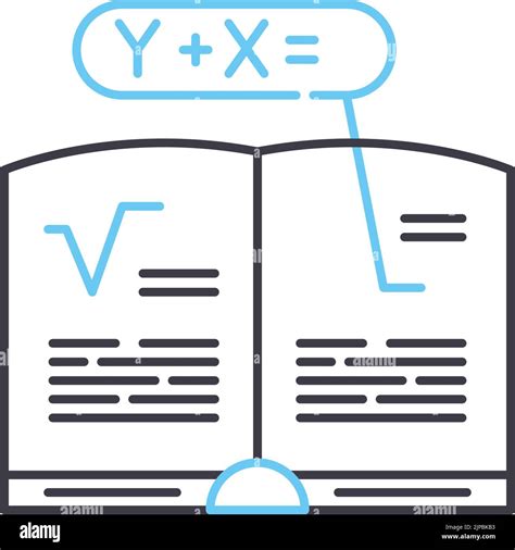 Mathematics Line Icon Outline Symbol Vector Illustration Concept