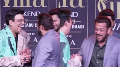 even salman khan can t help but tease karan johar for his quirky jacket in this viral video