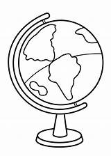 Globe Coloring Drawing Simple Clipart Printable Globo Para Globes Geografia Povos Colorir Mundial Classes Países Culturas Clipartmag Desenho Earth Boo sketch template