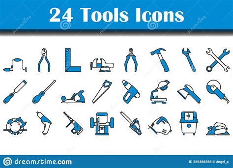 Tools Icon Set Stock Illustration Illustration Of Equipment 256466366