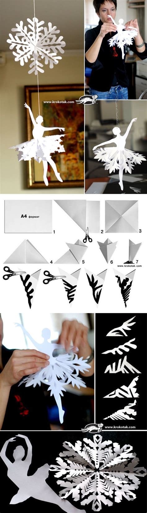 Snowflake Ballerinas For Crafty Moms Krokotak Crafts Paper