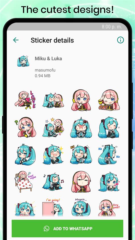 Скачать anime stickers for whatsapp apk 1.0.2 для андроид. VOCALOID MIKU Stickers for WhatsApp for Android - APK Download