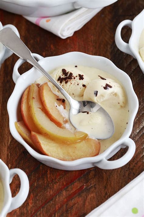Pommes au four à la cannelle et vanille en tranches