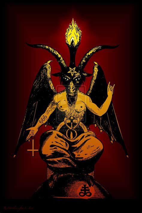 Satanic Art Satanic Goat Baphomet The Horned God Satan By Rabidcrow