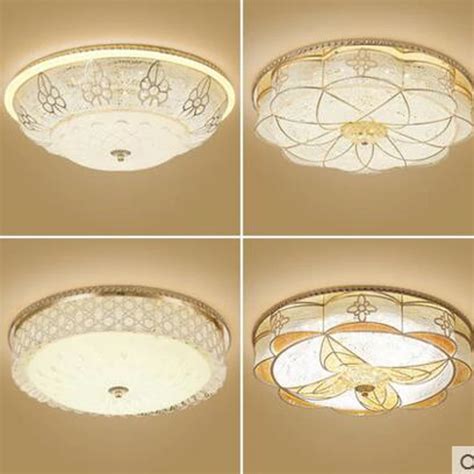Round Crystal Lamp Bedroom Led Ceiling Lamp Warm Romantic Modern