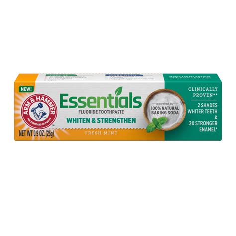 Arm And Hammer Essentials Whiten And Strengthen Fluoride Toothpaste 9 Oz