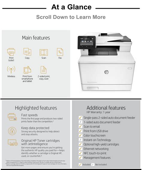 On average, it is a few seconds slower than some of the fastest laser printers we reviewed, but we created less than 10 errors on the document it printed. HP Laserjet Pro M477fdw Printer | Wireless Colour Laser | 123Ink