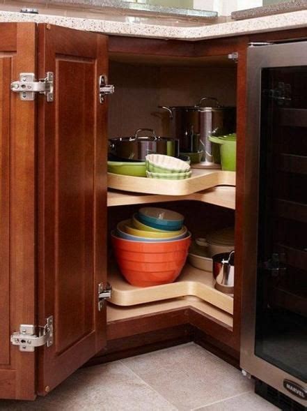 There are two standard corner cabinet options that most people know about: Kitchen Gadgets Storage Lazy Susan 47+ Ideas #kitchen | Kitchen corner cupboard, Corner kitchen ...