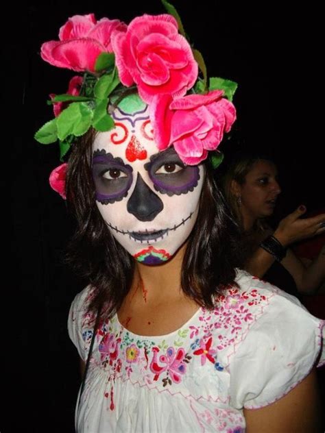 Mexican Skull Makeup By Elisa Kawaii Skull Makeup Makeup Mexican Skulls