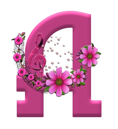 Sussurro De Amor Alfabeto Decorativo Music Rosa