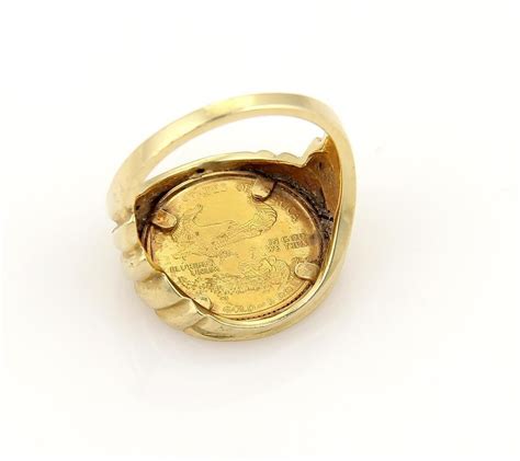 15864 Saint Gaudens 22k Gold 5 Dollar 14k Gold Ring Coin In Etsy