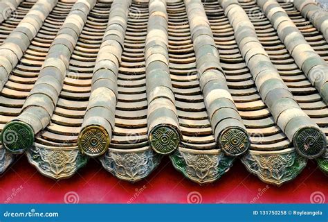Chinese Temple Roof Stock Photo Image Of Asia Green 131750258