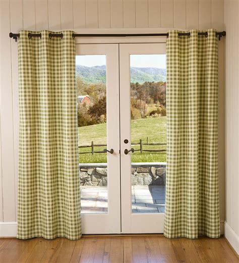 Thermalogic Check Grommet Top Double Wide Curtain Pair 84l Sage
