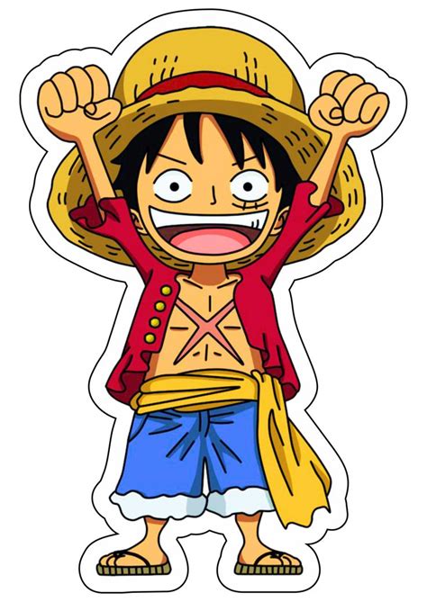 One Piece Cartoon Character With Arms Up And Eyes Wide Open Holding His Hands In The Air