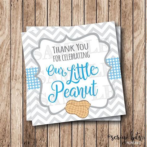 Instant Download Printable Our Little Peanut Tags Baby Baby Shower