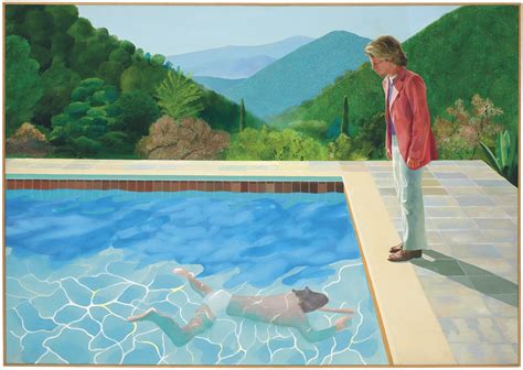 Auction Record For A Living Artist As David Hockney Swimming Pool Scene