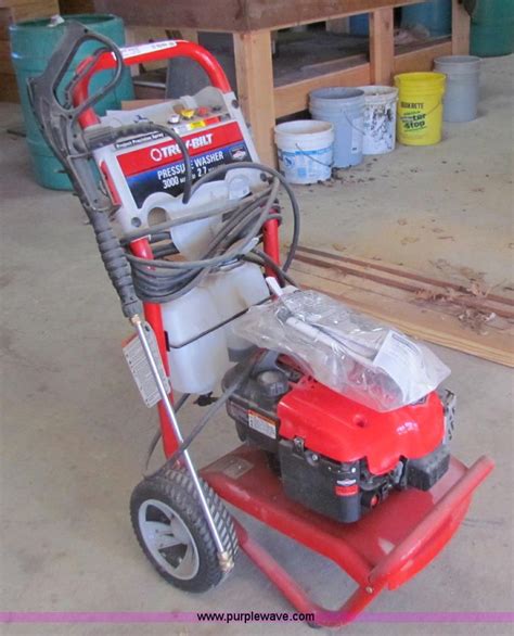 Apply detergent to a dry surface. Troy Bilt pressure washer in Peru, KS | Item D9249 sold ...