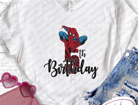 5th Birthday spiderman svgspiderman Birthday svgfive | Etsy