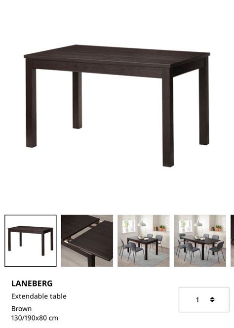 Ikea Extendable Dining Table Laneberg Furniture Home Living Furniture Tables Sets On