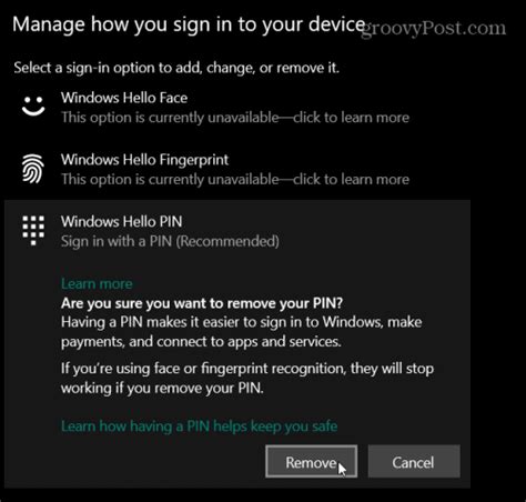 How To Reset Or Change Your Windows 10 Pin