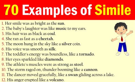 Example Sentences Of Simile In English Ilmrary