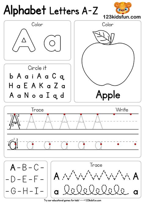 Kindergarten Free Printable Alphabet Worksheets Printable