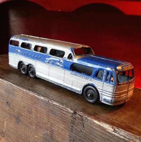 Vintage Greyhound Bus 1950s 6 Inch Die Cast Toy