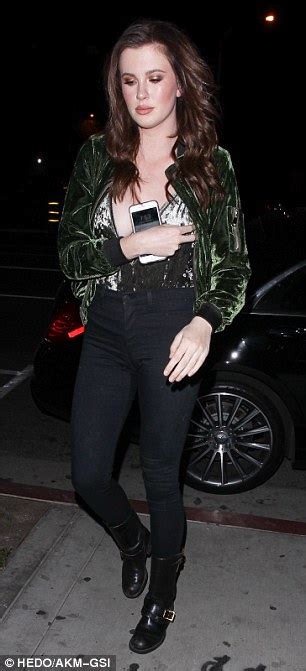 ireland baldwin flashes cleavage in low cut velvet top in west hollywood daily mail online