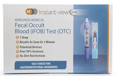Instant View Plus Immunochemical Fecal Occult Blood Home Test And Stool