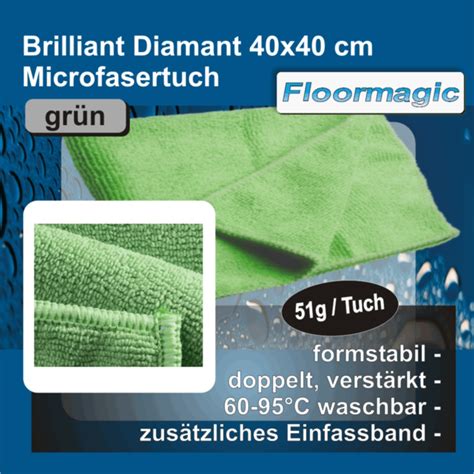 brillant diamant microfasertuch grün i floormagic