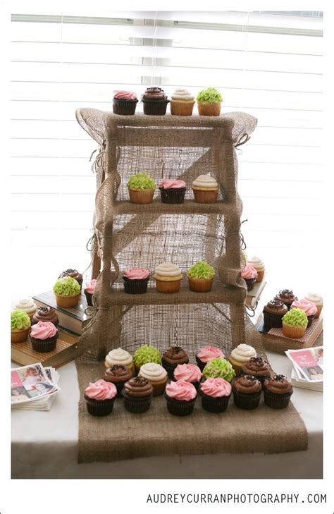 Craft Show Ideas Bridal Shower Cupcakes Rustic Cupcakes Cupcake Display