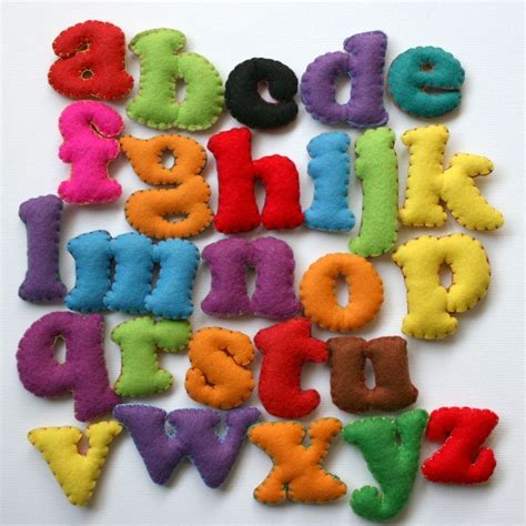 Stuffed Felt Alphabet Letters Felt Stuffed Alphabet Colorful Felt