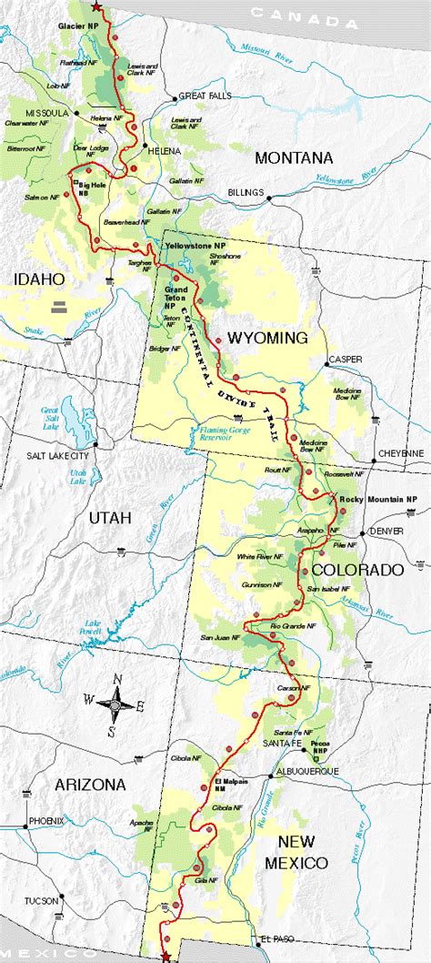 Cdt Continental Divide Trail Map
