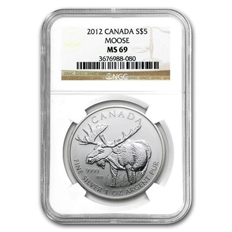 Buy 2012 Canada 1 Oz Silver Wildlife Series Moose Ms 69 Ngc Apmex
