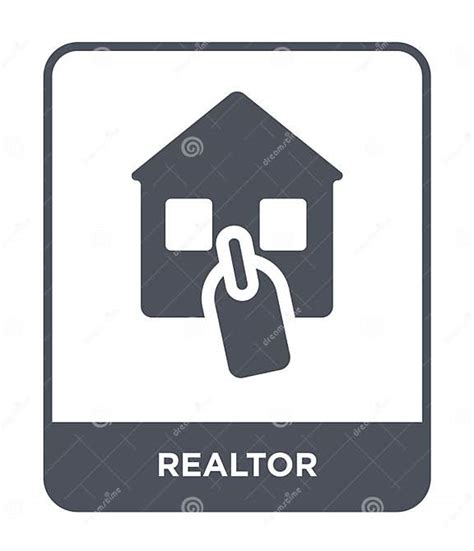 Realtor Icon In Trendy Design Style Realtor Icon Isolated On White