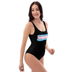 Transgender Simple Swimsuit Xs Xl Transgender One Piece Transgender Pride Transgender Bathing