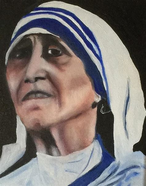 Mother Teresa Painting By Ryszard Ludynia Fine Art America