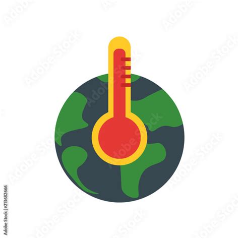 Global Warming Icon Vector Sign And Symbol Isolated On White Background