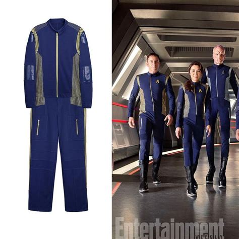 2017 Star Trek Discovery Costume With Badge Captain Uniform Blue Jacket