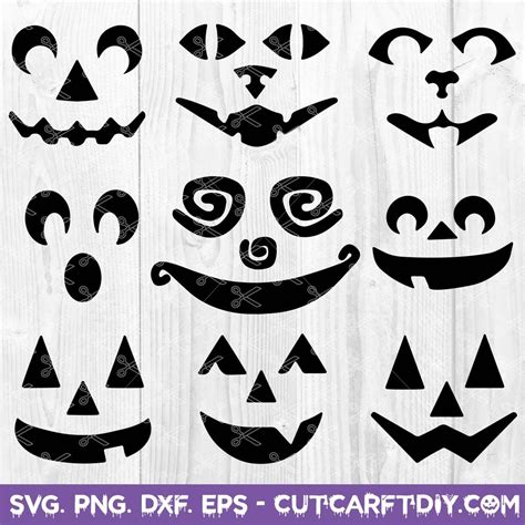 Halloween Ai Silhouette Holiday Svg Cricut Cut File Cricut Pumpkin Face